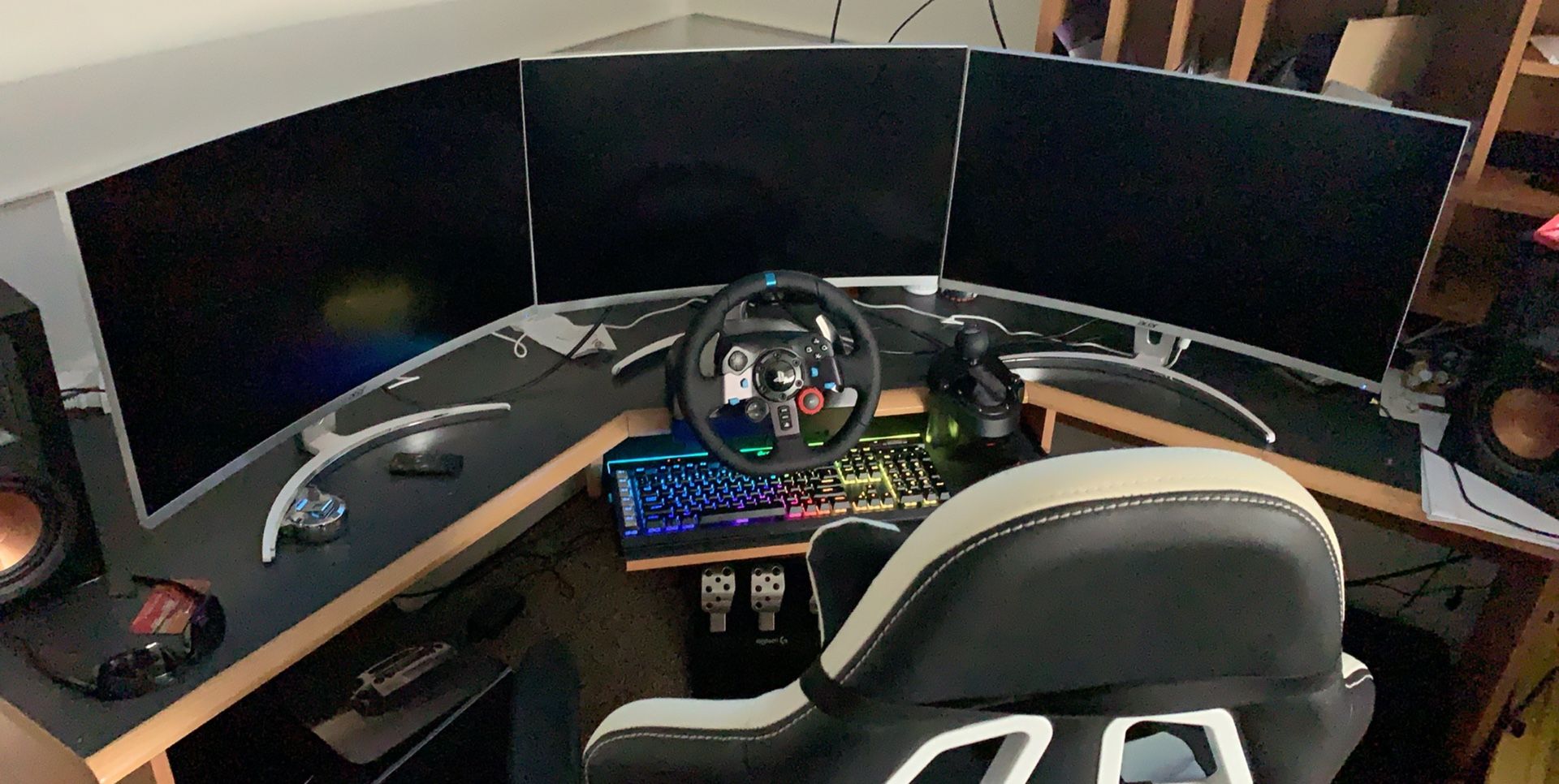 Gaming Pc Racing Set Up