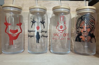 Glass Cups And Koozies