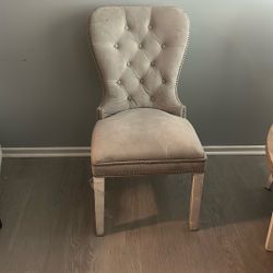 Set Of 4 Upholstered Dining Chairs