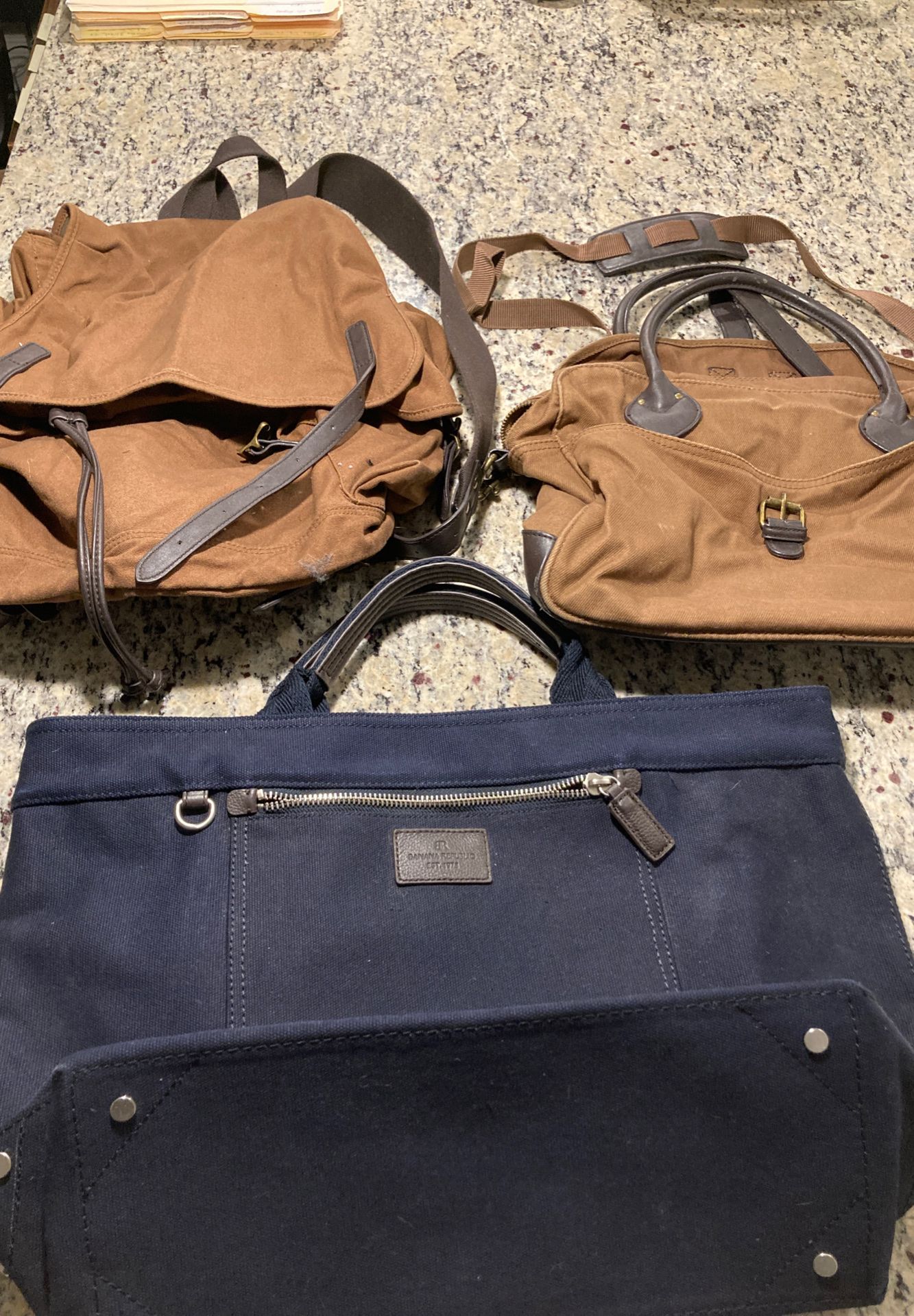 Set-2 jcrew bags, 1 banana republic large tote