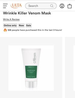 Wrinkle Killer Venom Mask Cream
