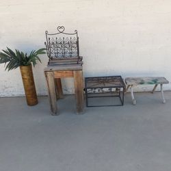 Garden Accents / Tables / Plant Stands - $5 Each
