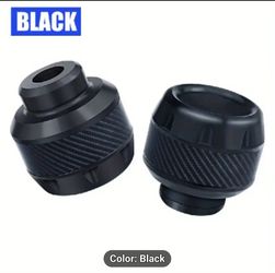 2pcs Universal Motorbike Scooter Frame Slider Protector - Durable Aluminum Alloy Front Fork Cup Falling Crush Protector with High-Strength Carbon Fibe