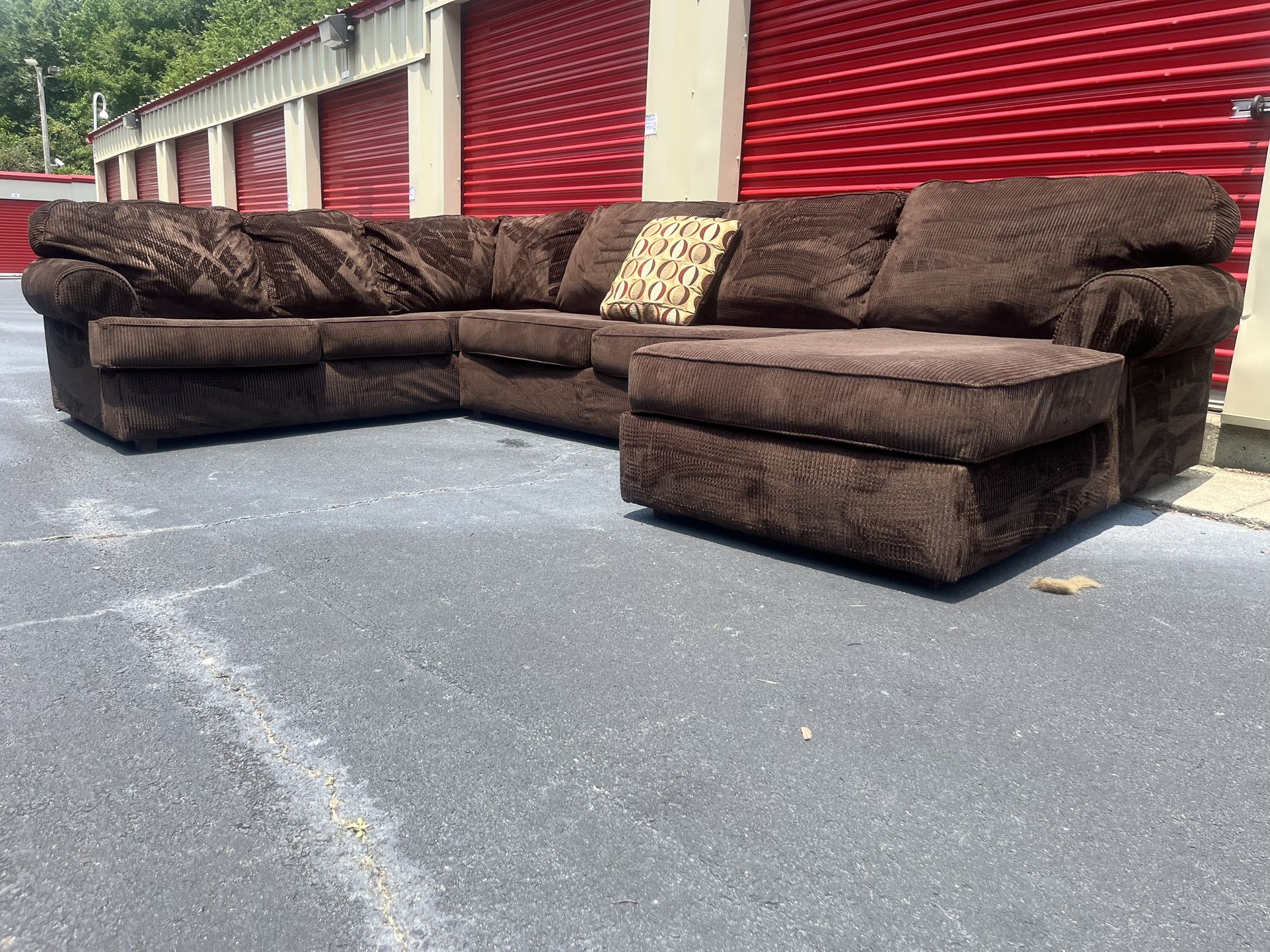 Brown Ashley Furniture Corduroy Sectional