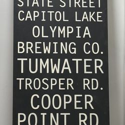 Wood wall decor. Olympia Tumwater, Lacey interest.