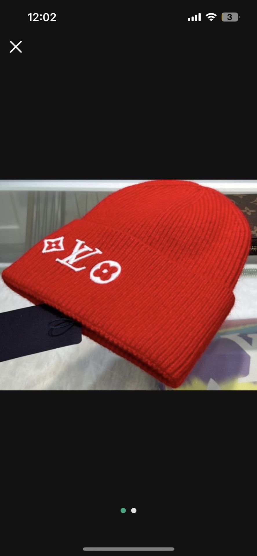 LV Red BEANIE