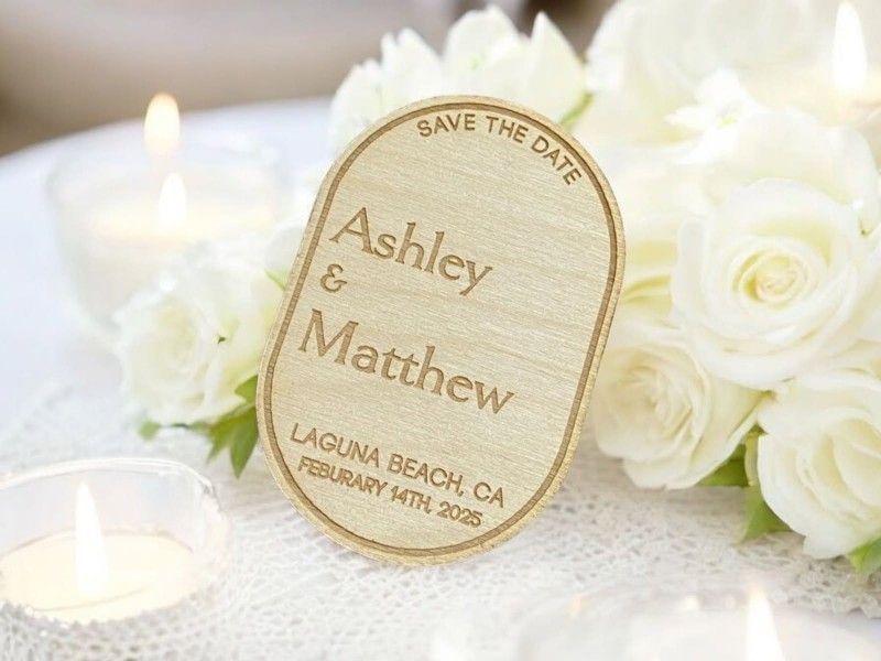 Save The Date- Custom Personalized Engraved Wood
