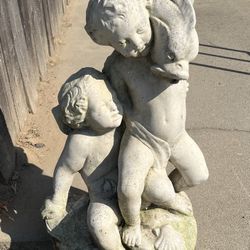 Vintage Cement Angels Statue/fountain