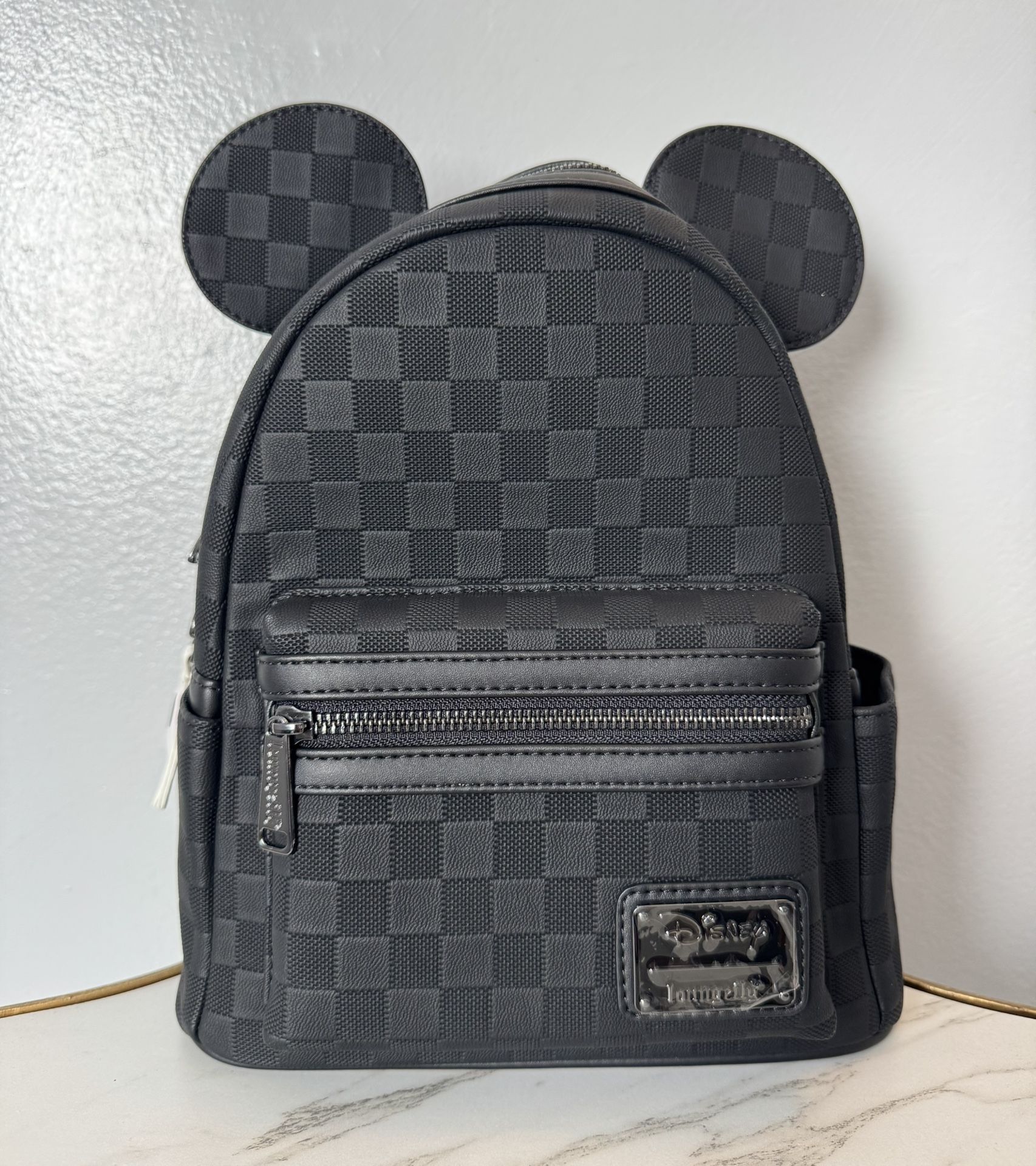 Loungefly Disney Mickey Mouse Checkered Texture Mini Backpack