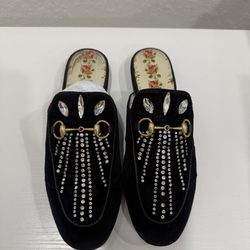 Gucci Velvet Slippers