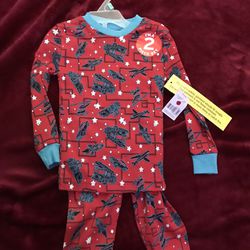 New Toddler Pajamas Fire trucks Cars Spaceships 2 Piece Size 3T