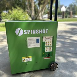 Spinshot Ball Machine + Tennis Racquets