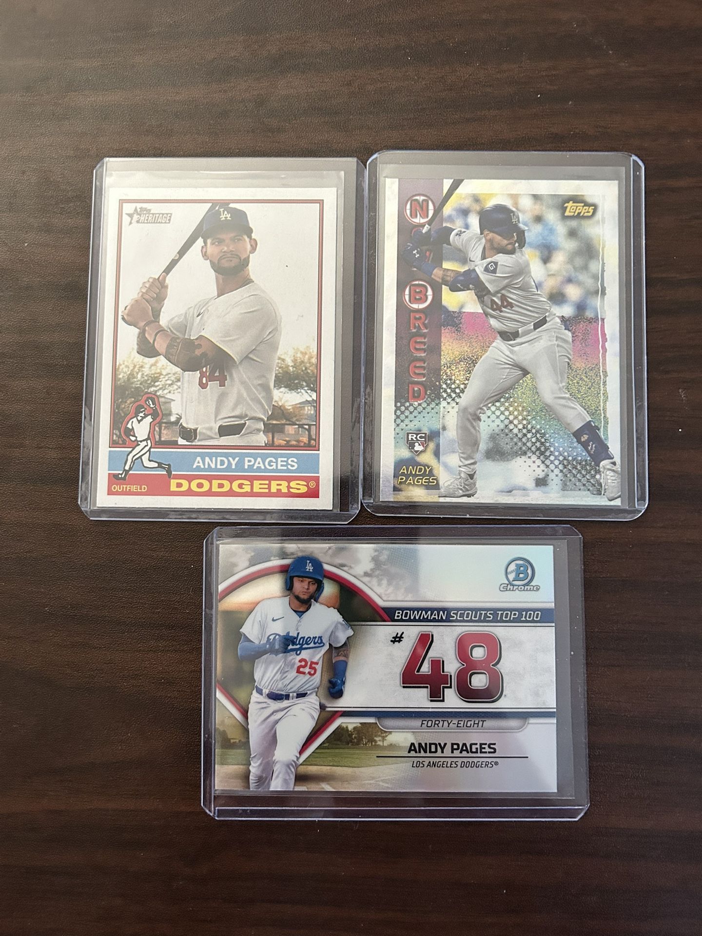 Dodgers Andy Pages (3) RC Card Lot