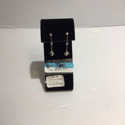 White Gold Dangle Earrings