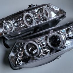 2006-2011 Honda Civic Projector Headlights w/ Halo Chrome