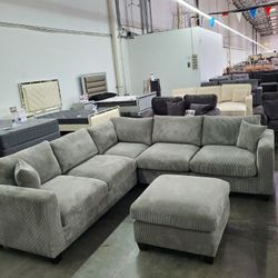 New Gray Comfortable 4 Piece Sectional Couch Sofa Set Special Come Visit Our Store In Paramount 