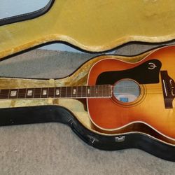 Vintage Epiphone Acoustic Guitar with Case