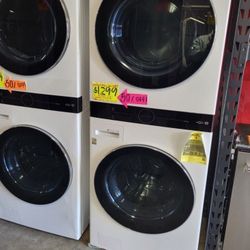 LG ThinQ WashTower Single Unit Front Load Washer 4.5 Cubic Feet  AND  Gas Dryer 7.4 Cubic Feet 33KC