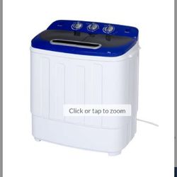 Best Choice Products Portable Compact Mini Twin Tub Washing Machine and Spin Cycle w/ Hose, 13lbs. Capacity