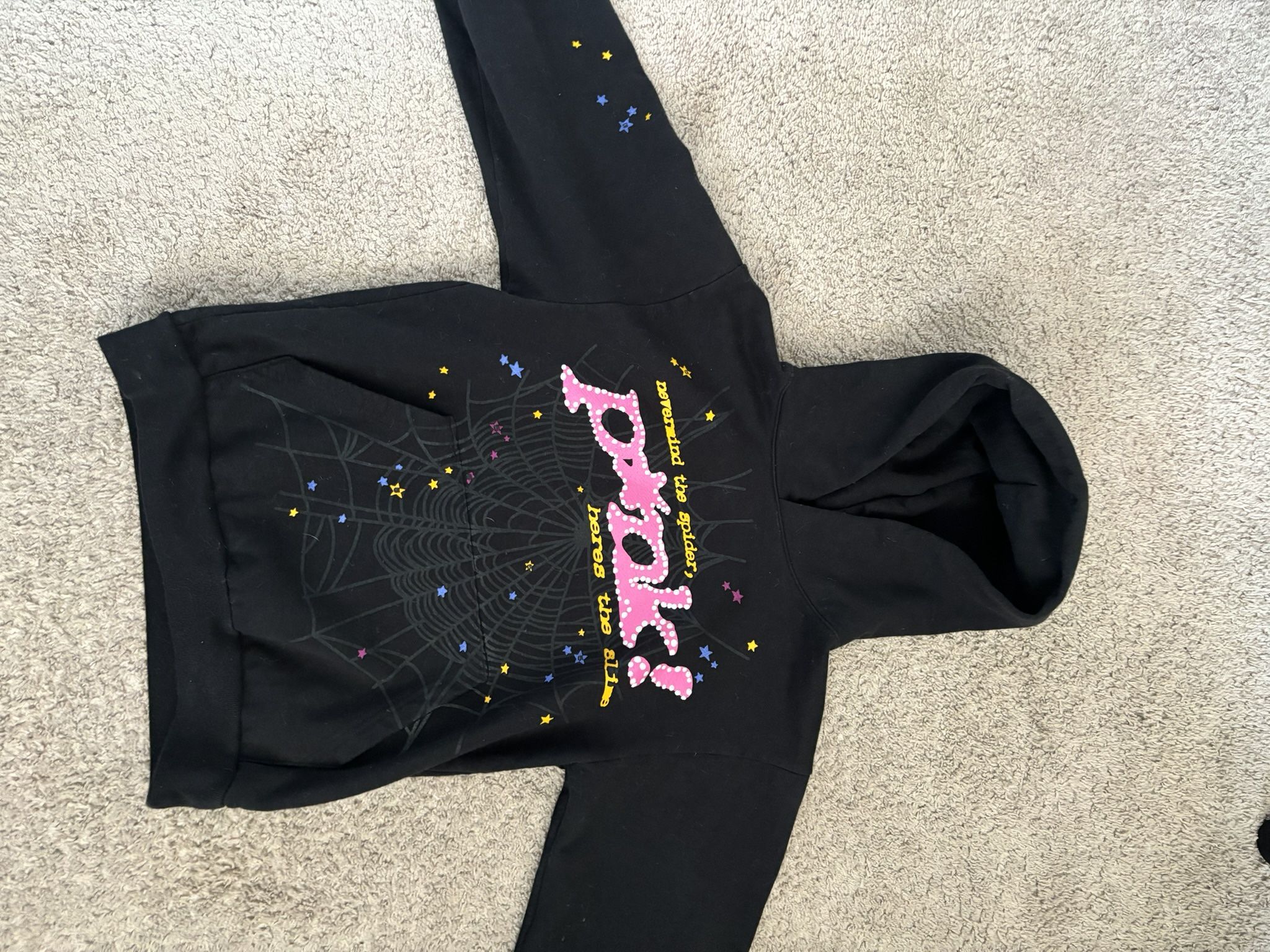 Sp5der P*nk Hoodie 'Black' Size Small (Taking Offers)