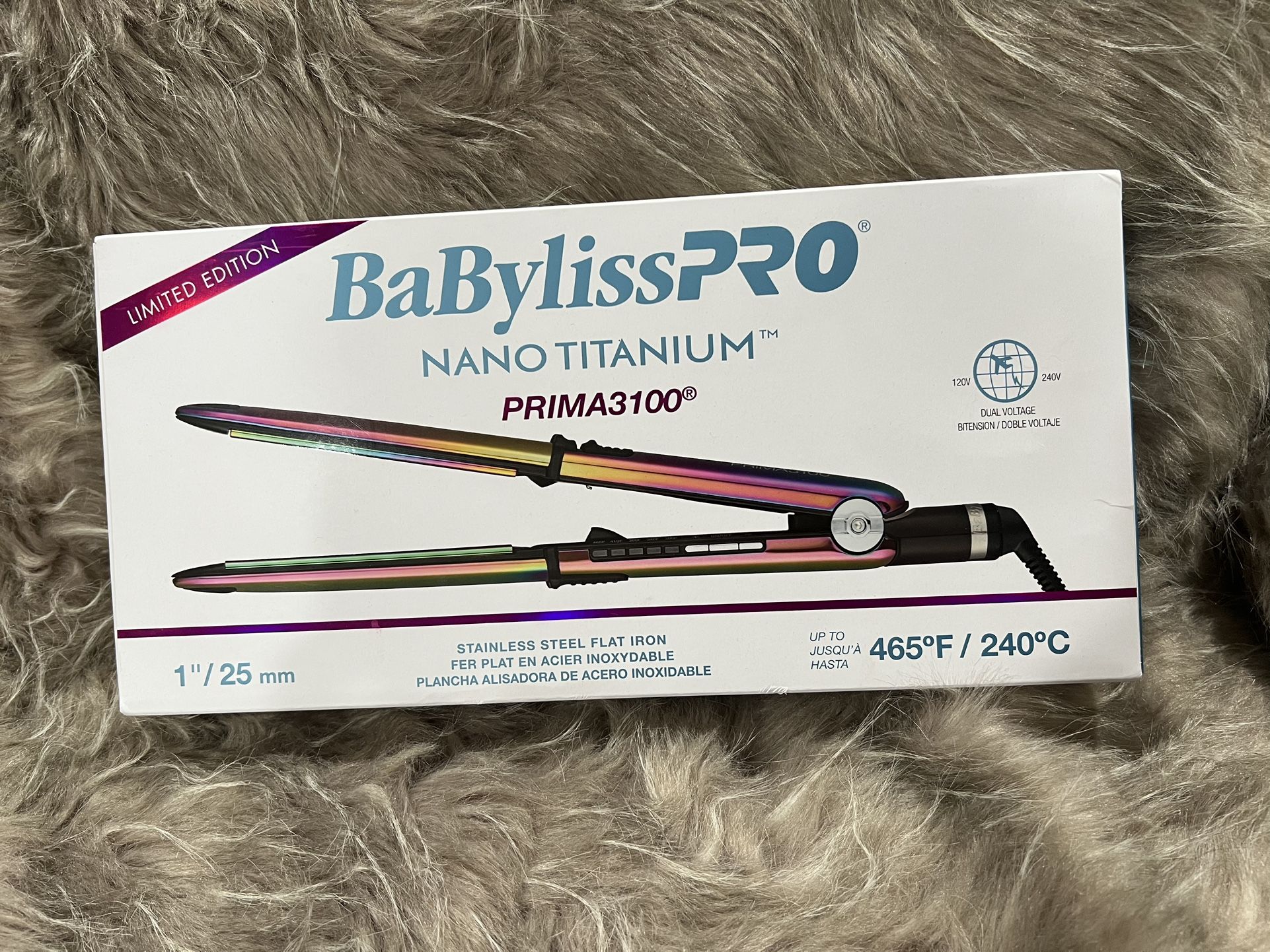 Original Brand New BaBylissPRO Nano Titanium Prima Ionic Hair Straightener, Curl and Straighten Hair With One Professional Tool