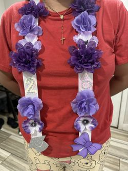 Purple Coquette Lei
