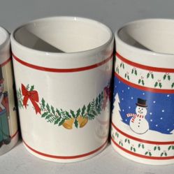 Old Vintage Christmas Mugs And Plates