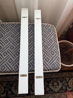 23” x 4” in white wall shelves (2)
