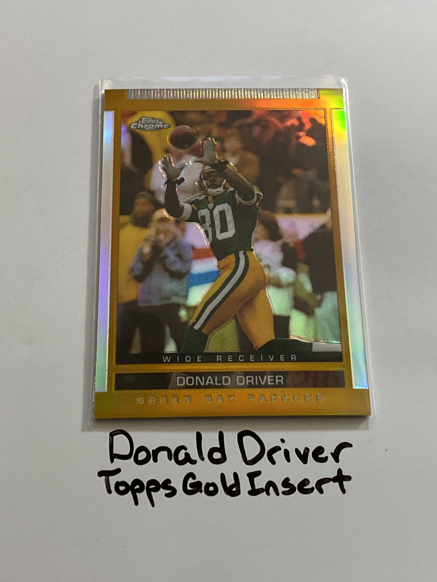 Donald Driver Green Bay Packers WR Topps Short Print Insert Card. 