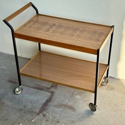 Mid Century Modern Bar Cart / Vintage Tea Trolley – Attributed to Opal Möbel Germany 1960s