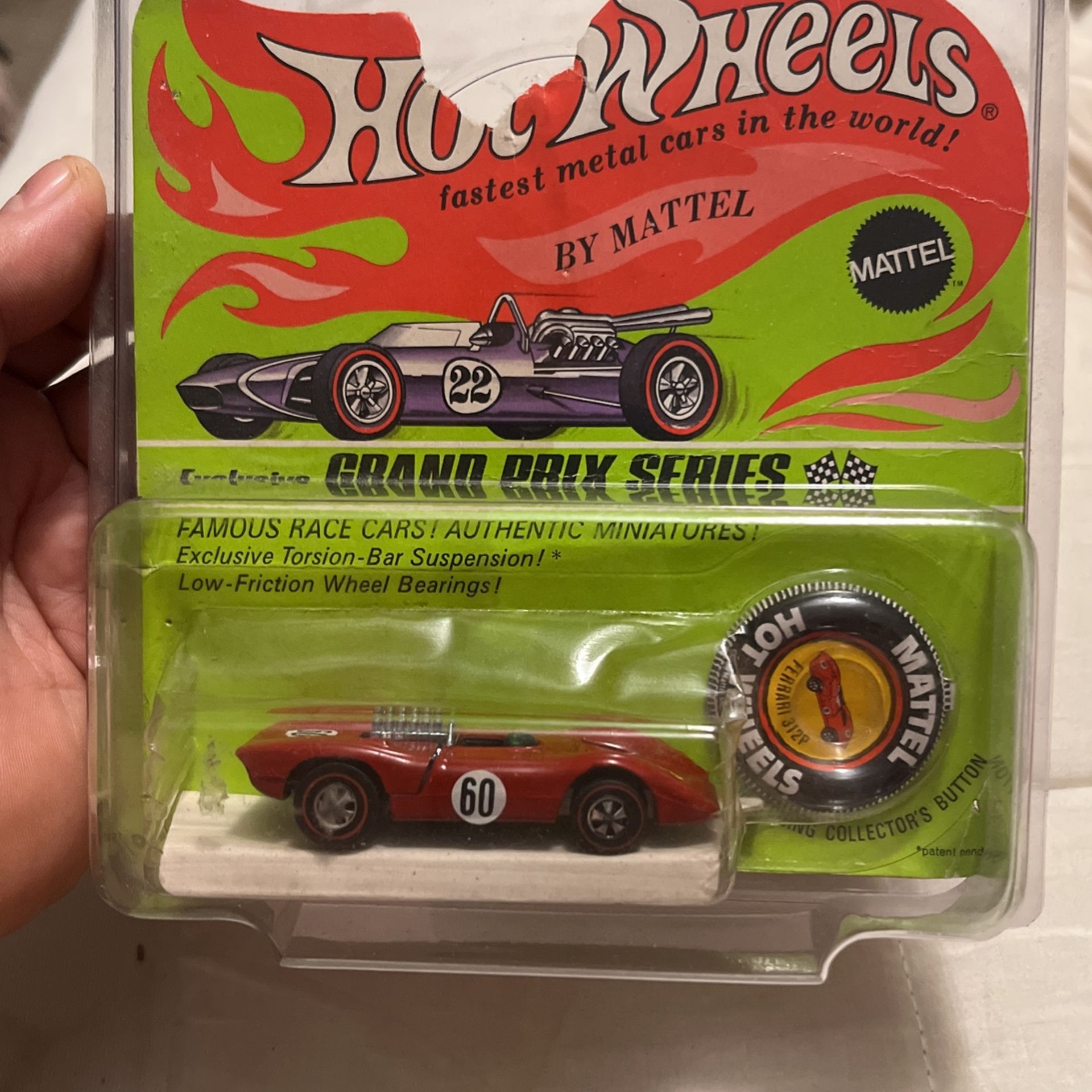 Hot Wheels Redline Ferrari 312P #60 1969 Red Enamel Made In