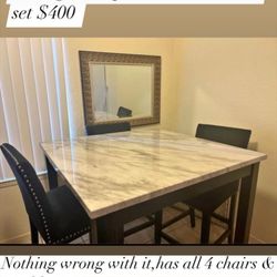 Marble Kitchen table & Chairs 