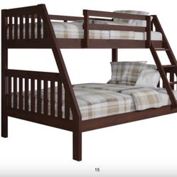 NEW BUNK BED FULL OVER TWIN WITH MATTRESS INCLUDED