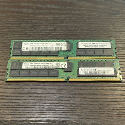 Lot of 2x SKHynix 64GB 2Rx4 PC4-2933Y ECC RDIMM RAM