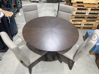 Round Costco Dining Table Set with 6 Chairs