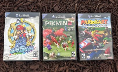 GameCube Pikmin 2 + Super Mario Sunshine + Mario Kart Double Dash lot