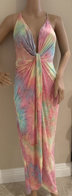 New with tags, large rainbow, maxi dress