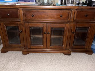 Wood TV Stand For Up To 80” TV