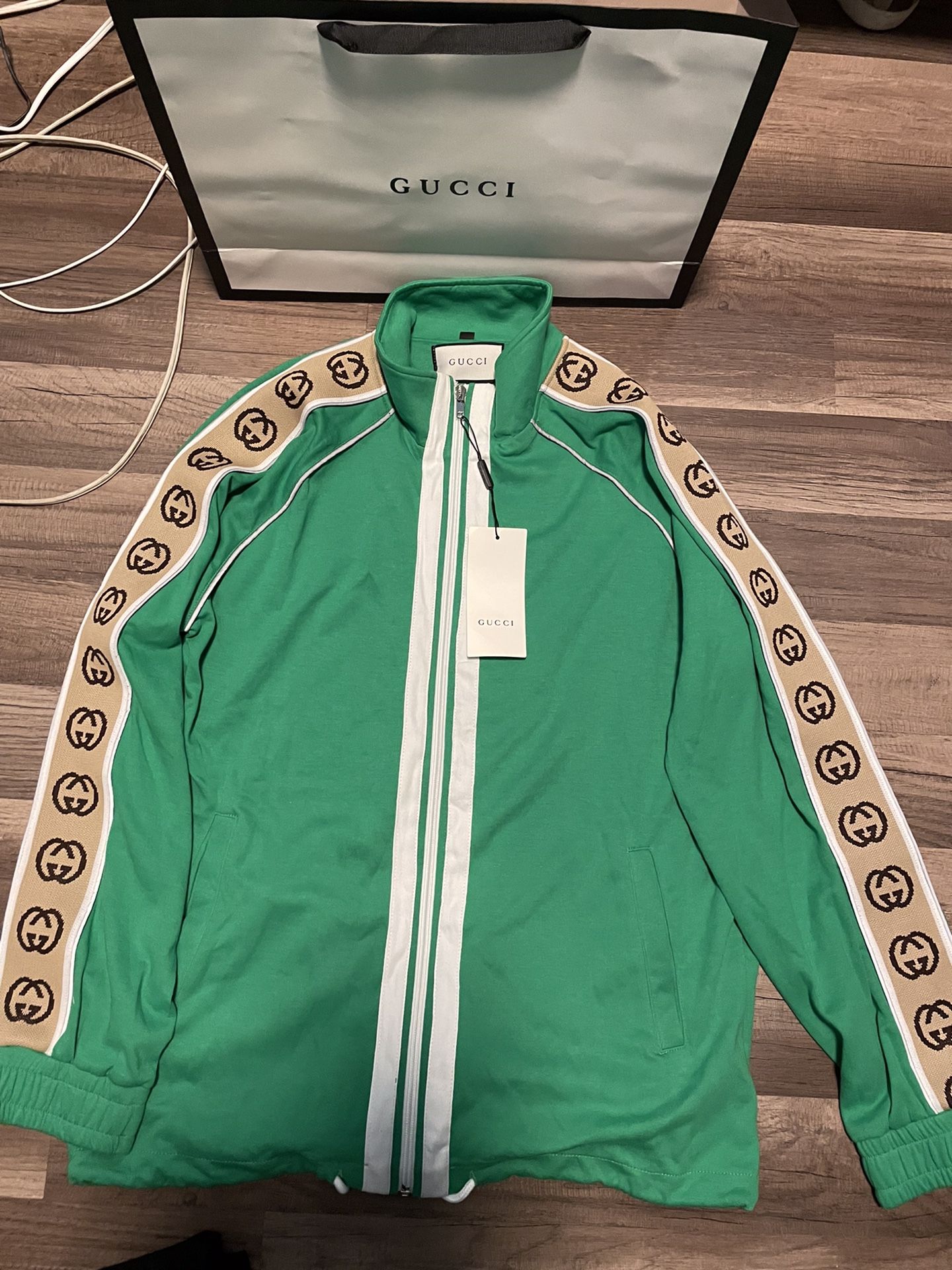 Gg Green Monogram Jacket 