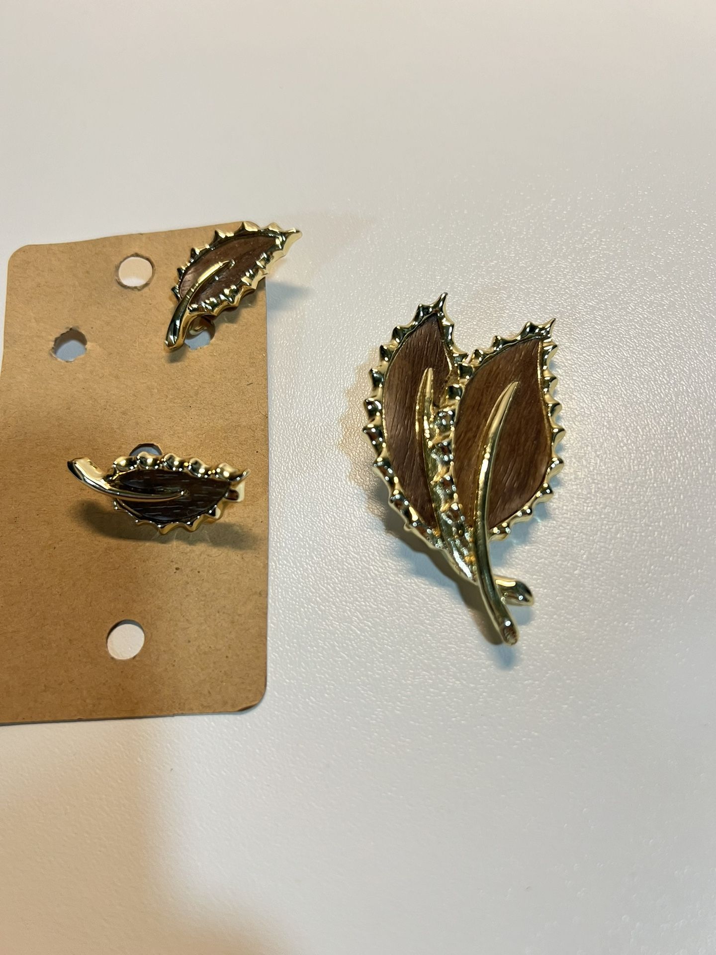 Vintage Sarah Coventry "Dazzling Aurora" Red Rhinestones Brooch  & earrings