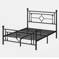 Black bed frame + mattress