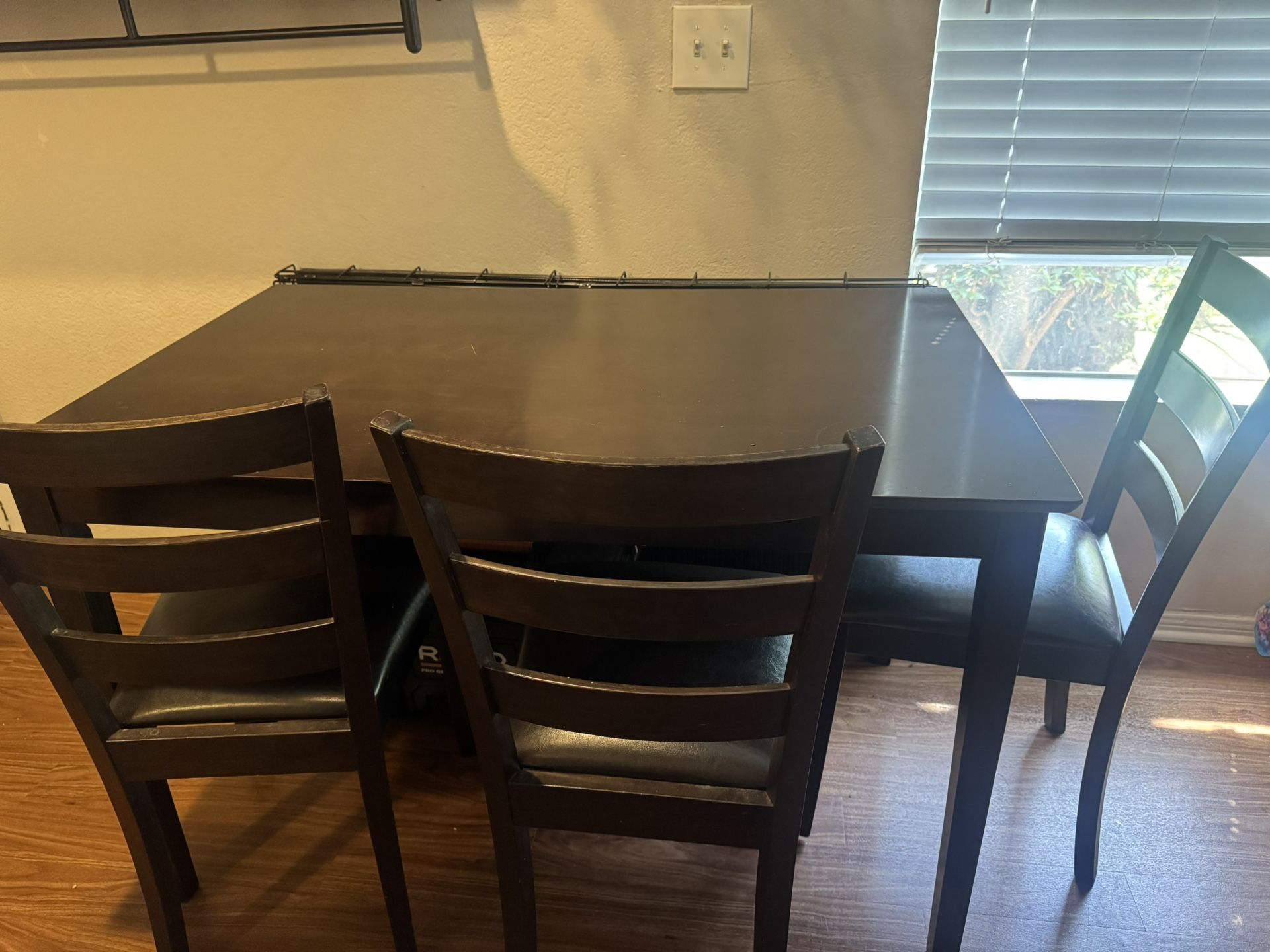Dark Brown Dining Table Set