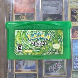 Pokémon Leaf Green Version GBA Cartridge