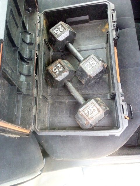 Pair Of Two 25 Lb Dumbbells