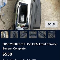 2018 2020 Ford F150 Chrome Bumper And Factory Stepguards