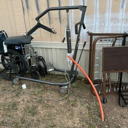 Deluxe hydraulic patient lift N Bed Table Plus Bed 