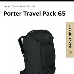 Osprey Porter65 BRAND NEW W TAGS.  Get an Awesome Quality Backpack 🎒 at over half the cost!!!!!!