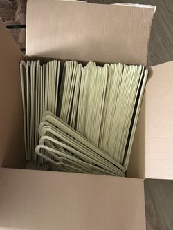 Bulk Lot of Velvet Non-Slip Clothes Hangers in Tan/Beige/Taupe