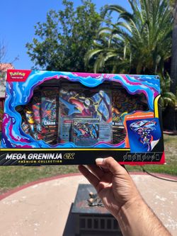 Mega Greninja premium collection Pokemon $60 includes 8 packs total. 6 of chaos rising and 2 of perfect order.