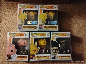 Funko Pop! Animation: Dragonball Pre-Release Lot of 5 w/ a Chase